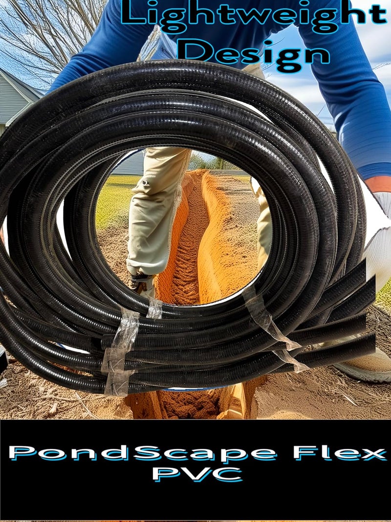 Pondscape Flexible PVC Pipe for Pond, Waterfall, Pool and Spa Hose Flexpipe (1.5-inch x 25-feet) - Image 2